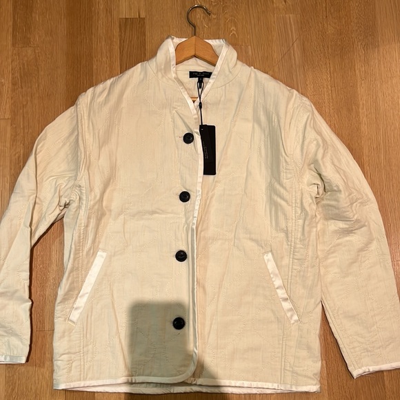 Rag&bone Off-White Padded Cotton Jacket Small - Picture 2 of 3